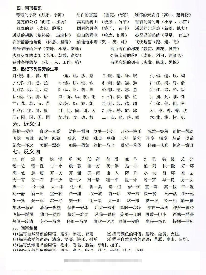 图片[2]-人教版一年级语文下册复习资料-资源V站