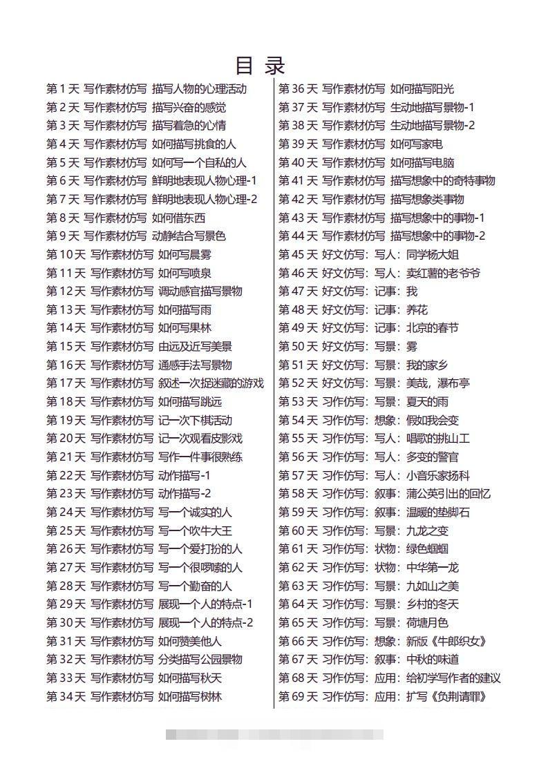 6年级下好文仿写小练笔新146页-资源V站