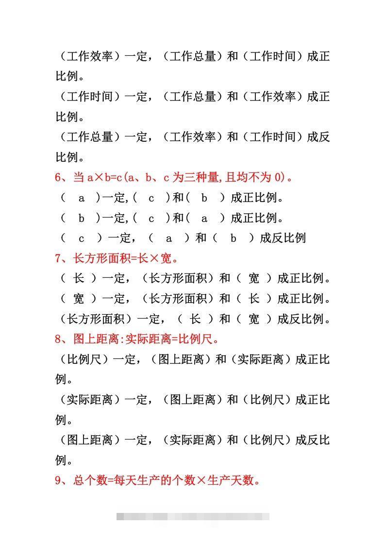 图片[2]-六年级下册正反比例公式归纳总结-资源V站