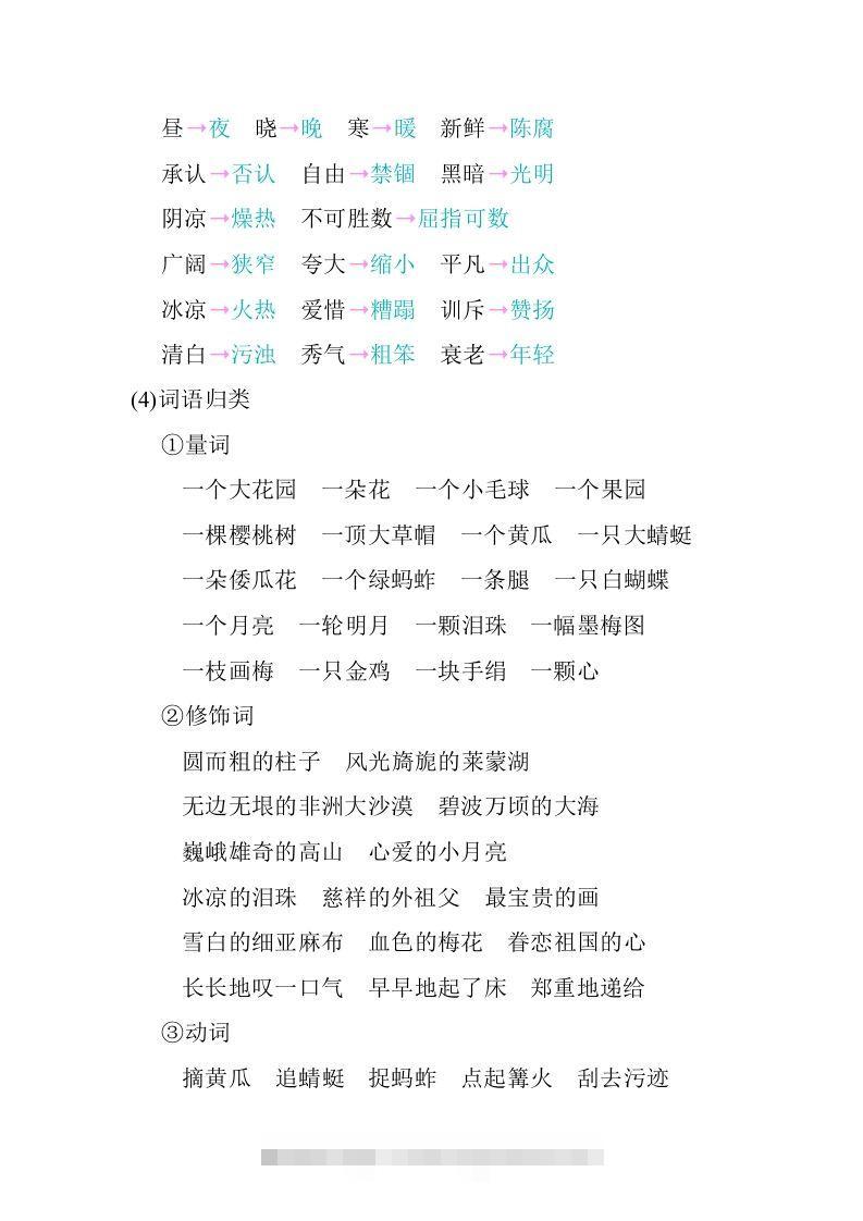 图片[3]-五年级语文下册01.第一单元知识小结（部编版）-资源V站