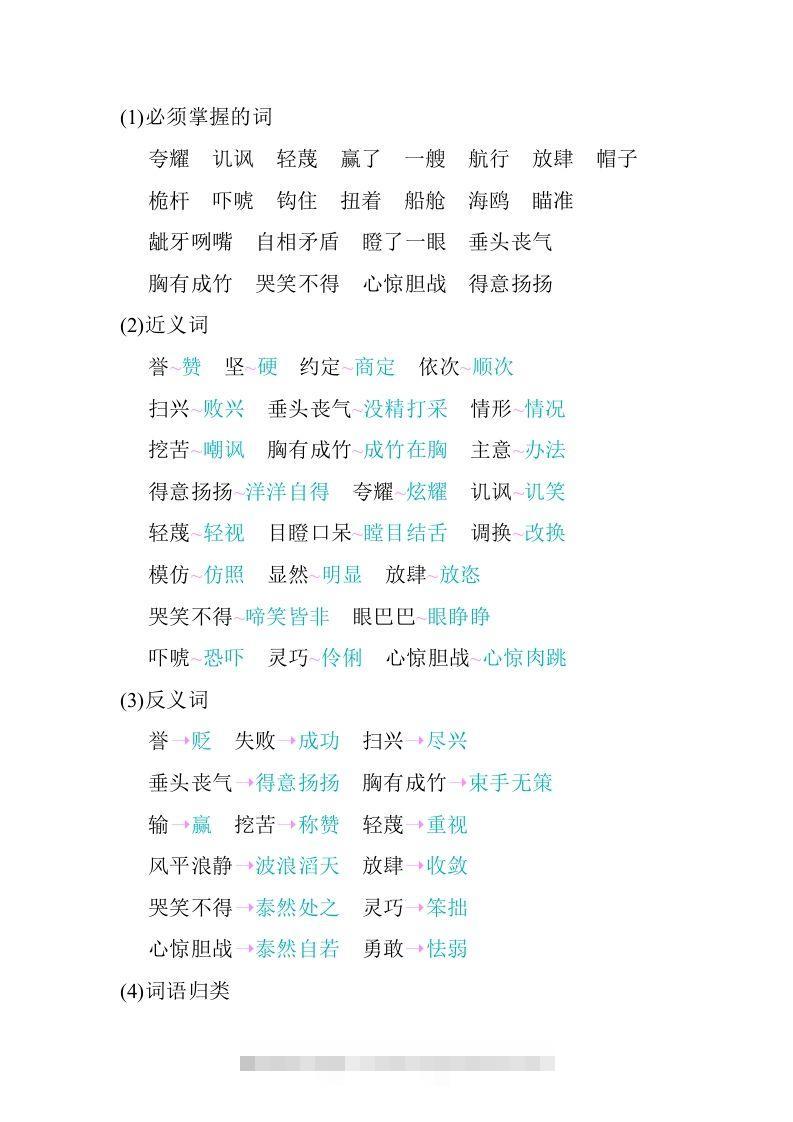 图片[2]-五年级语文下册第六单元知识小结（部编版）-资源V站