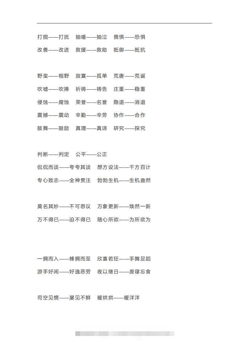 图片[2]-六年级语文下册近义词反义词汇总（部编版）-资源V站