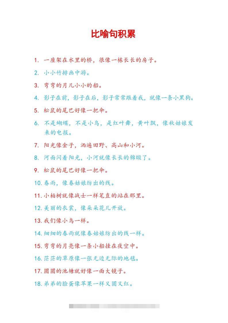 5比喻句积累-资源V站