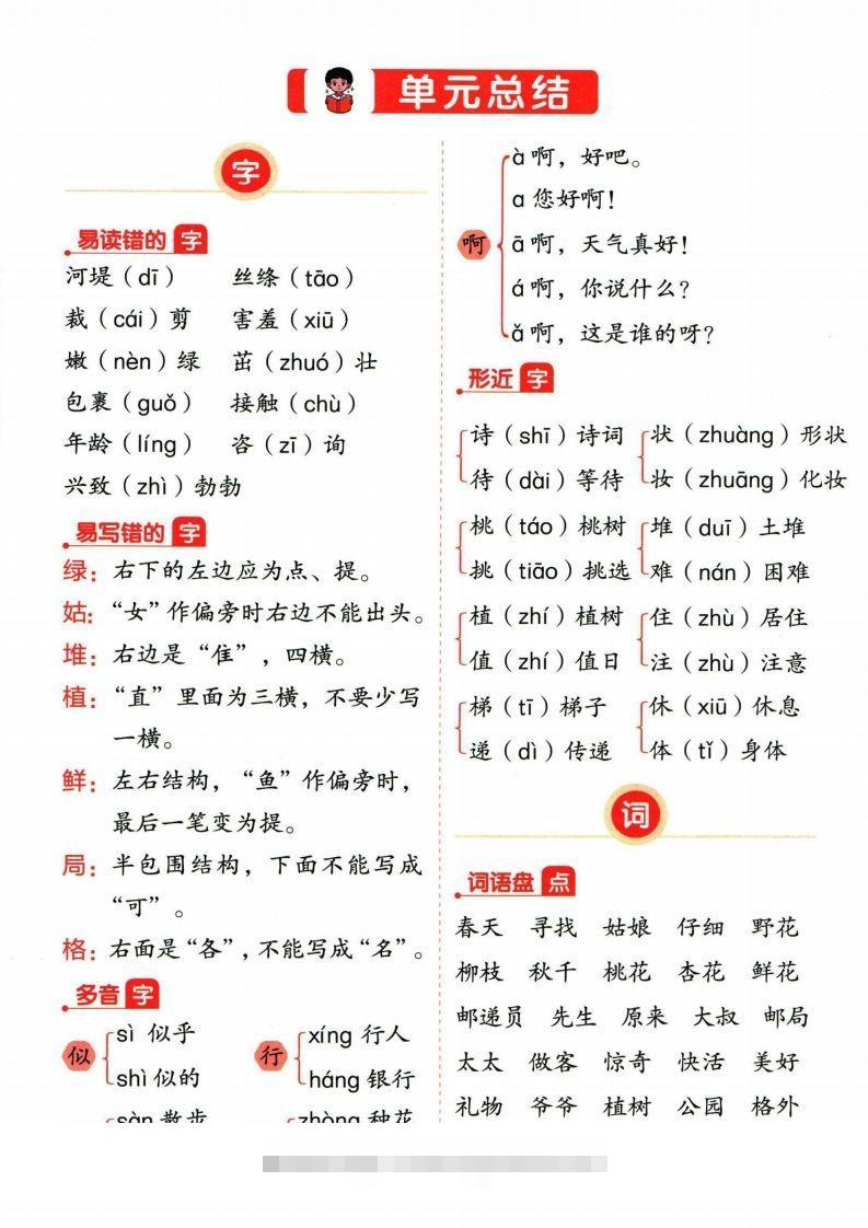 ❤二年级下册语文单元总结-资源V站