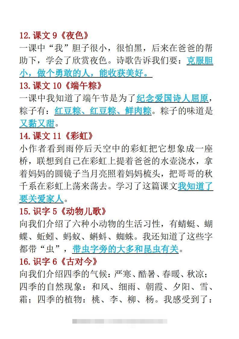 图片[3]-一年级下册语文重点考点汇总（复习必备）-资源V站