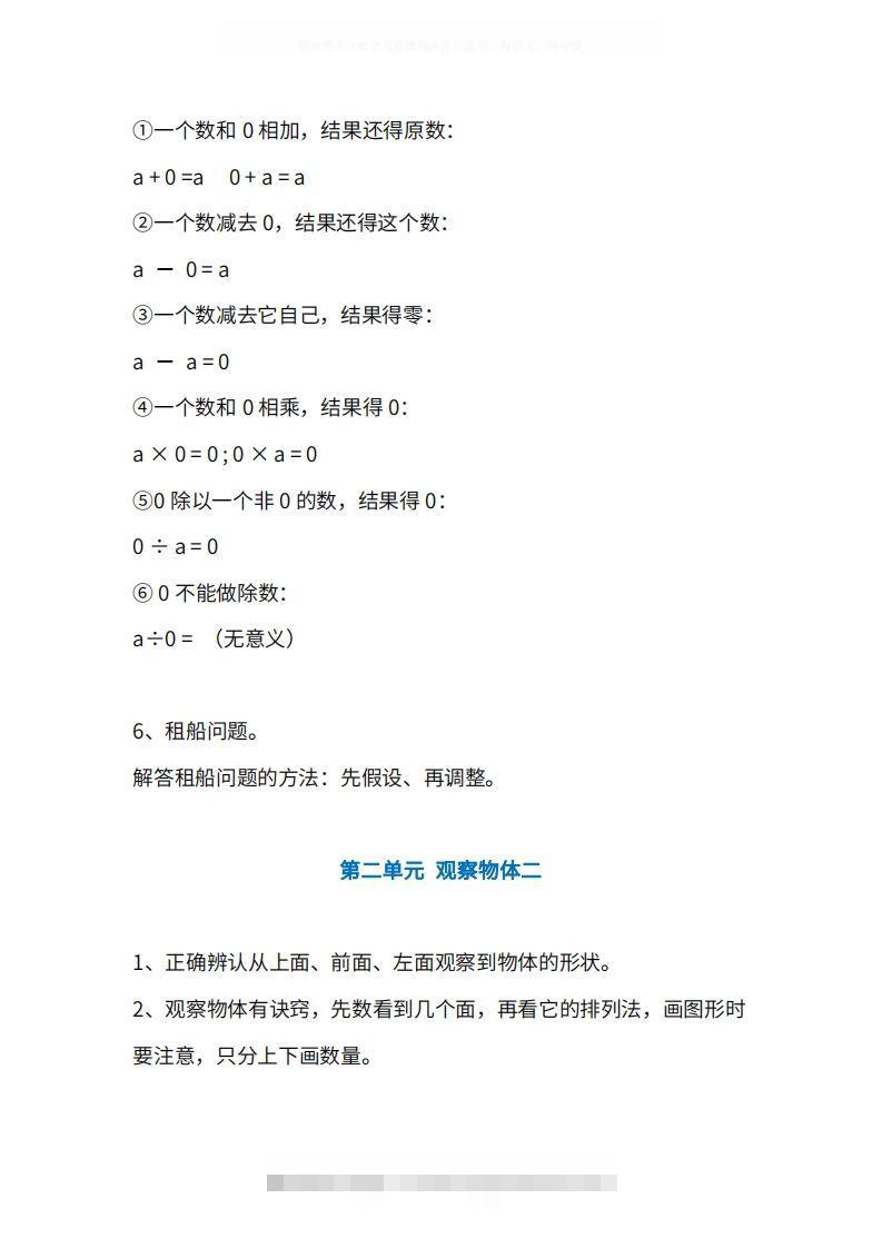 图片[3]-人教版4年级数学下册知识点1-4单元-资源V站