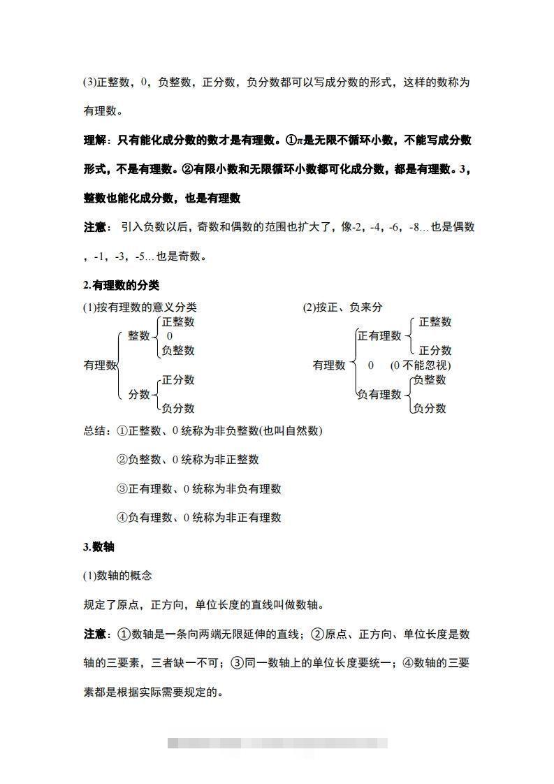 图片[2]-1..人教版七年级上册数学知识点总结-资源V站