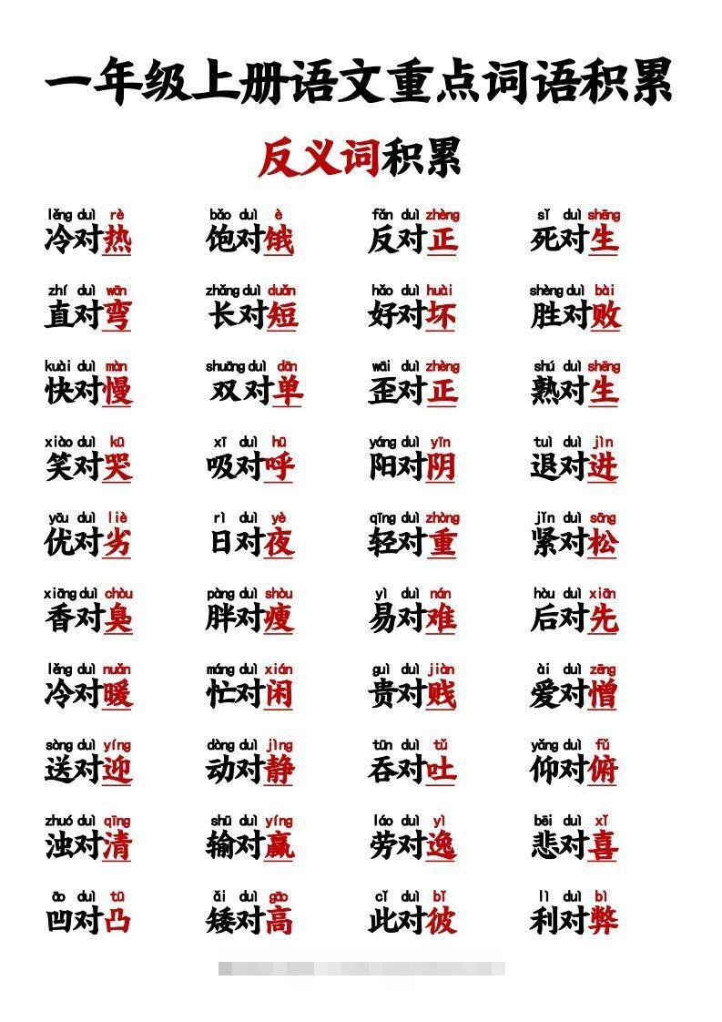 图片[2]-【反义词对子歌】一上语文-资源V站