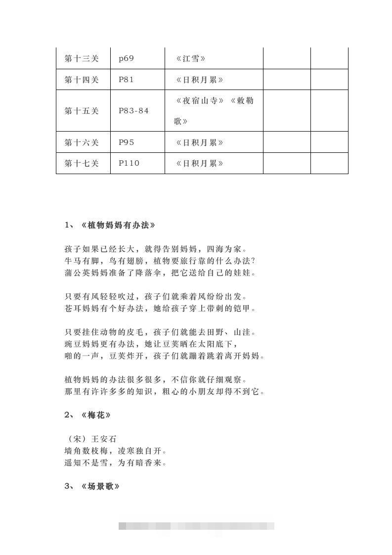 图片[2]-部编版二年级上册语文背诵课文内容及闯关表-资源V站
