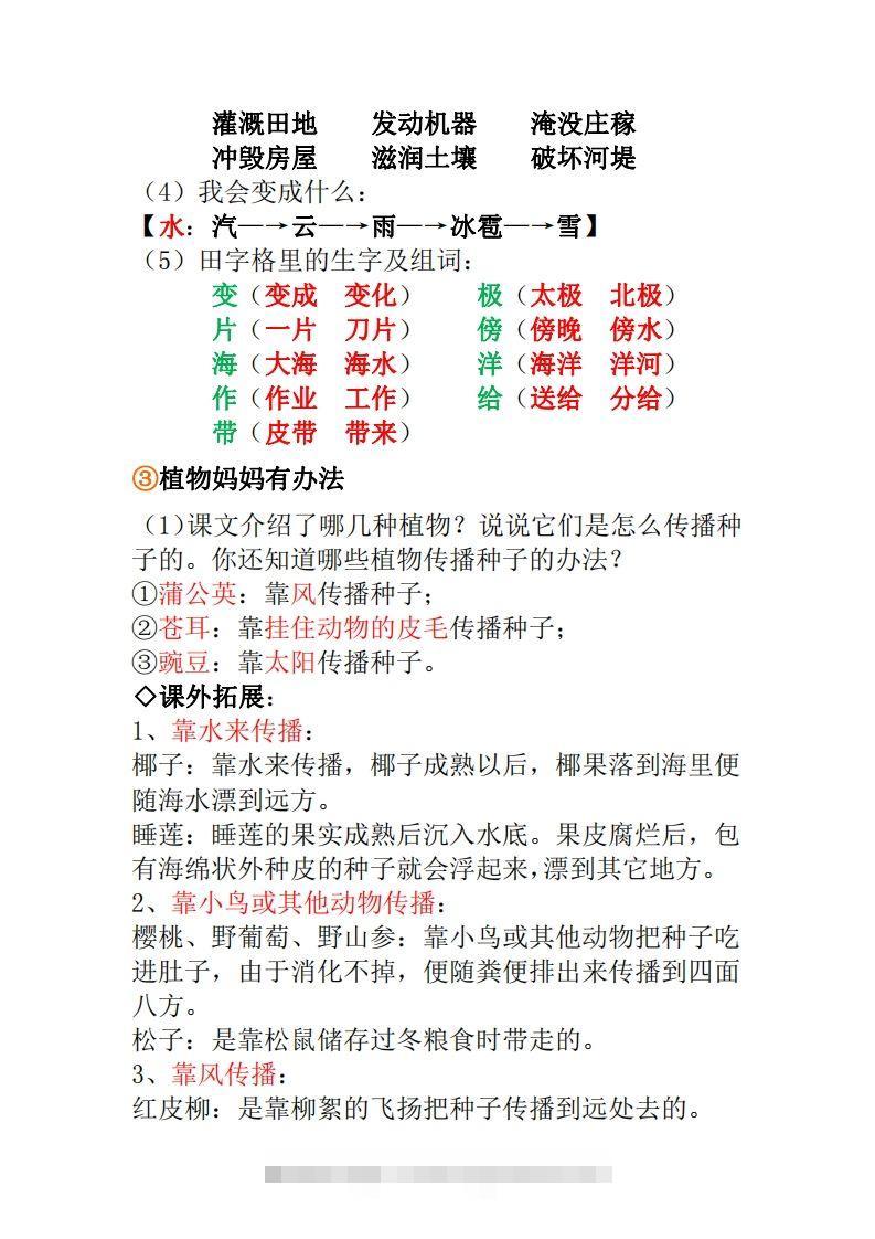 图片[2]-二年级上册语文全册每课重点知识点汇总()-资源V站
