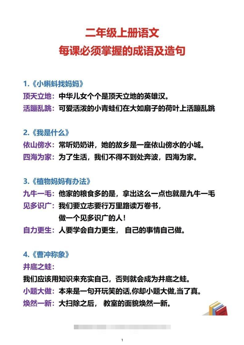 二上语文必考成语及造句-资源V站