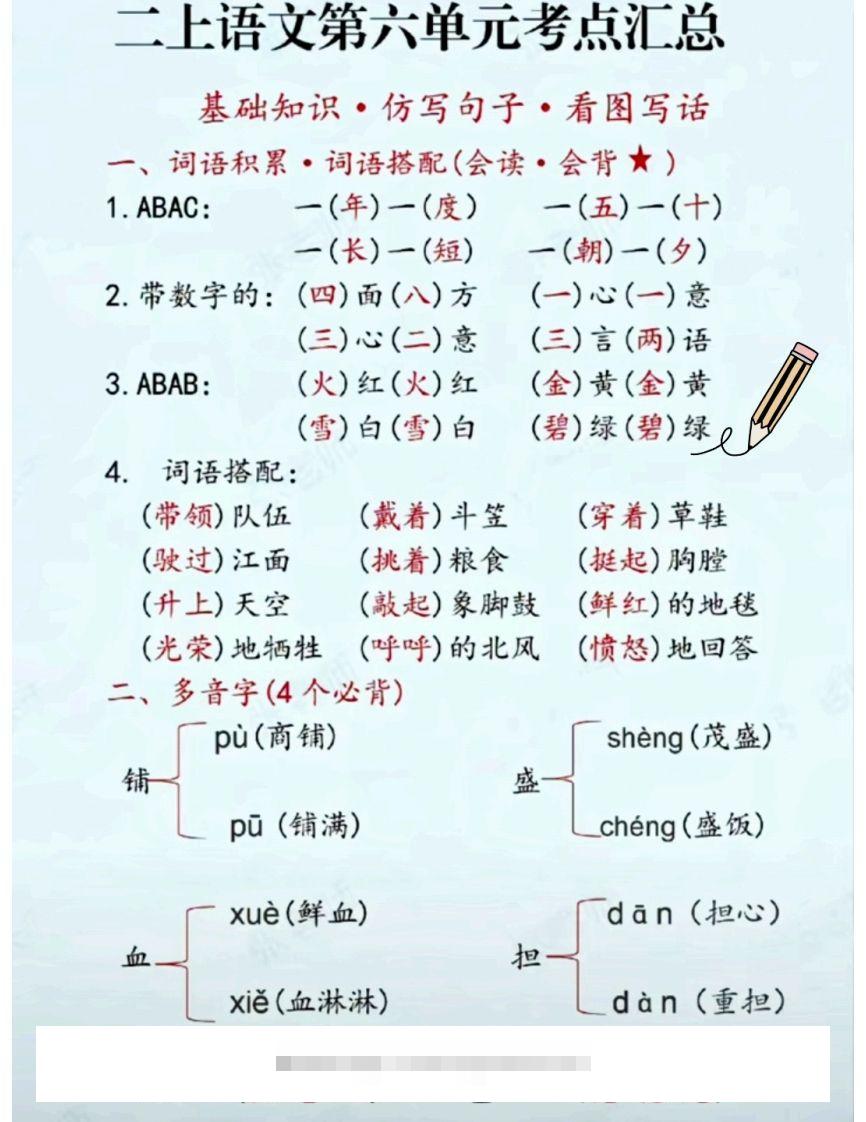 二上语文第六单元考点汇总-资源V站