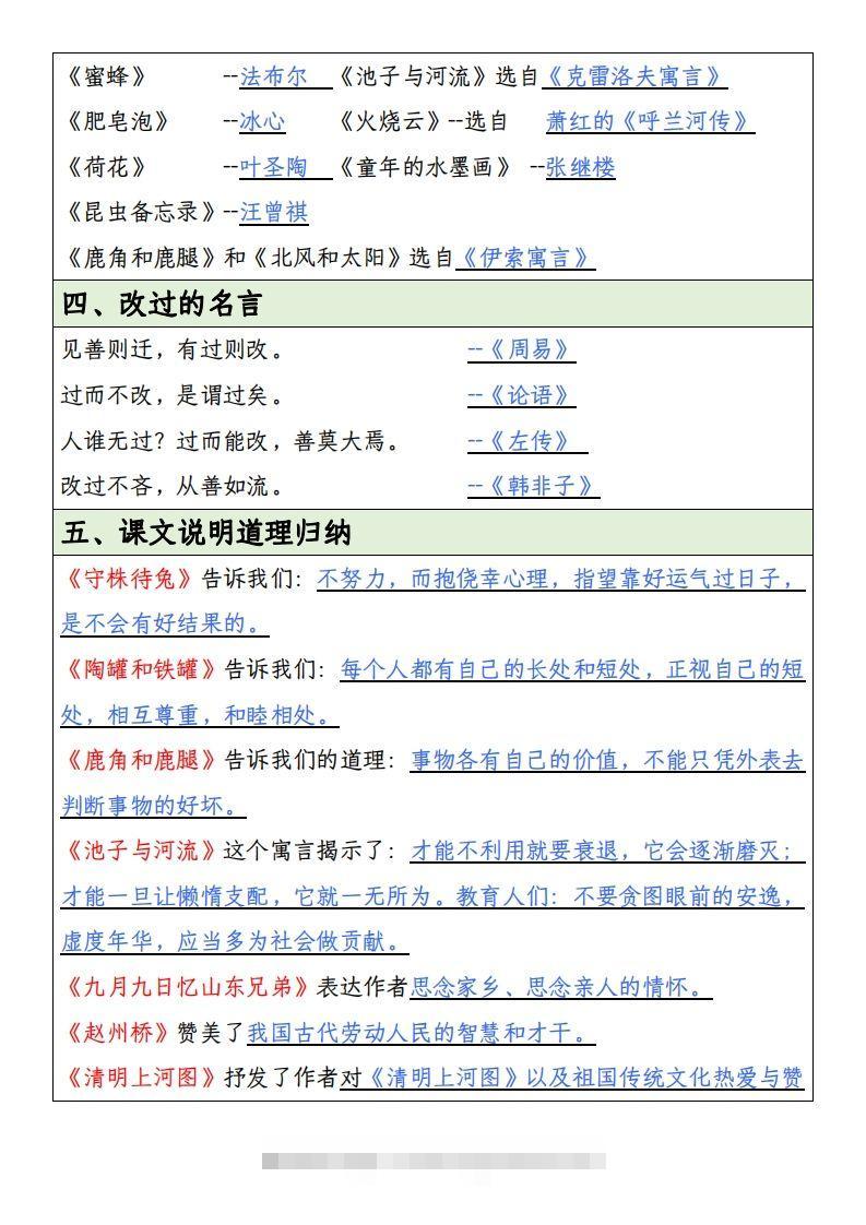 图片[2]-三下语文全册重要考点归纳总结-资源V站