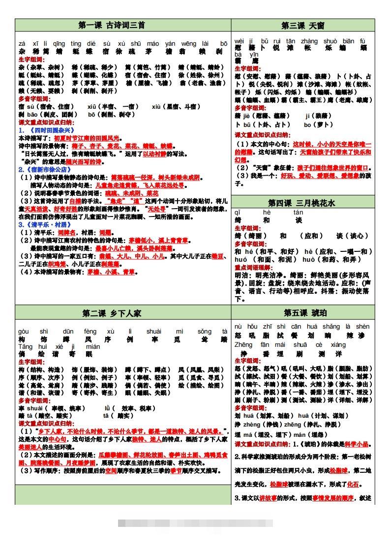 【课课贴】四下语文-资源V站