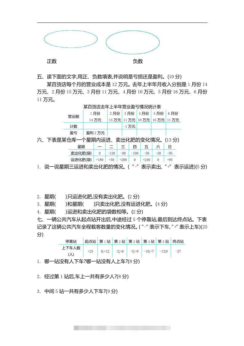 图片[2]-四下青岛版数学第四单元检测卷.1(五四制)-资源V站