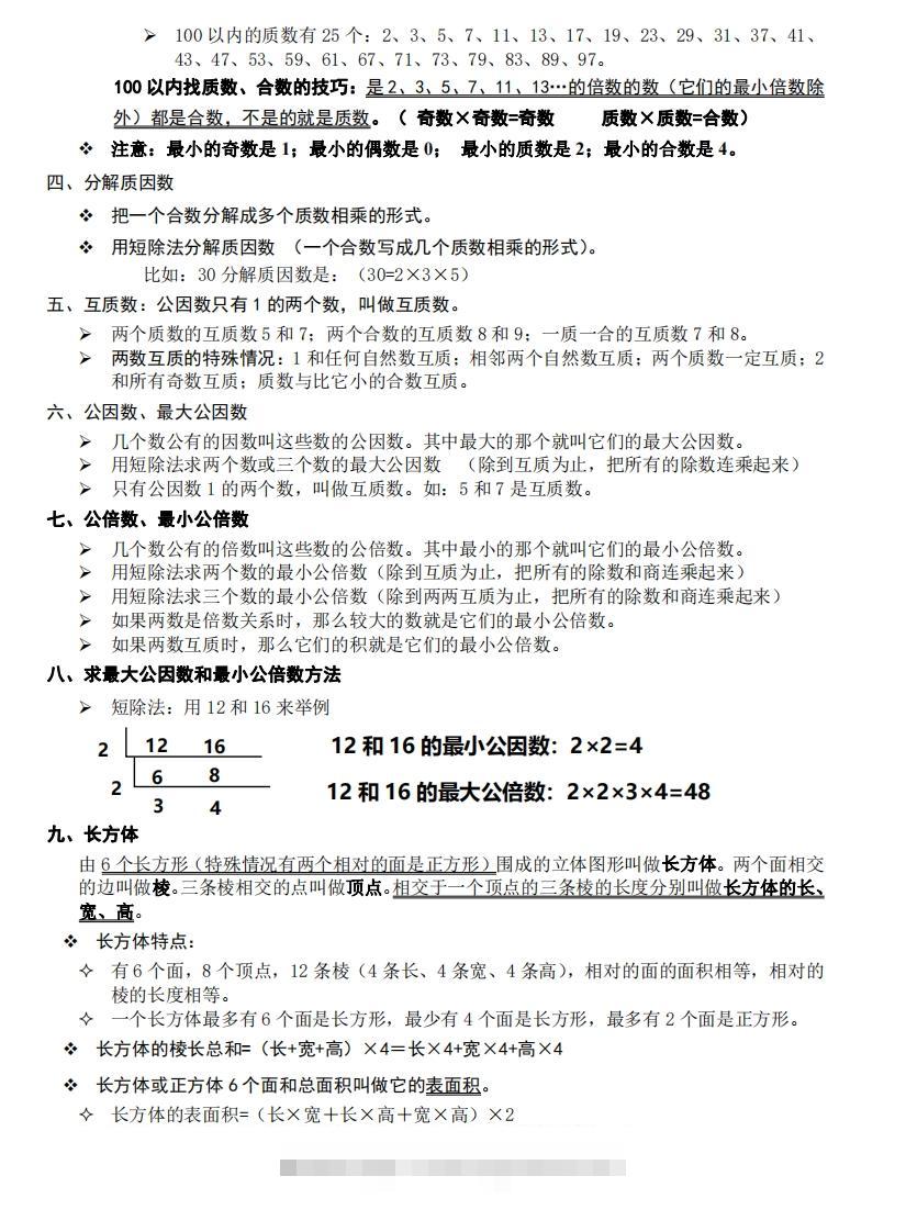 图片[2]-五下数学：知识点读背（通用）-资源V站