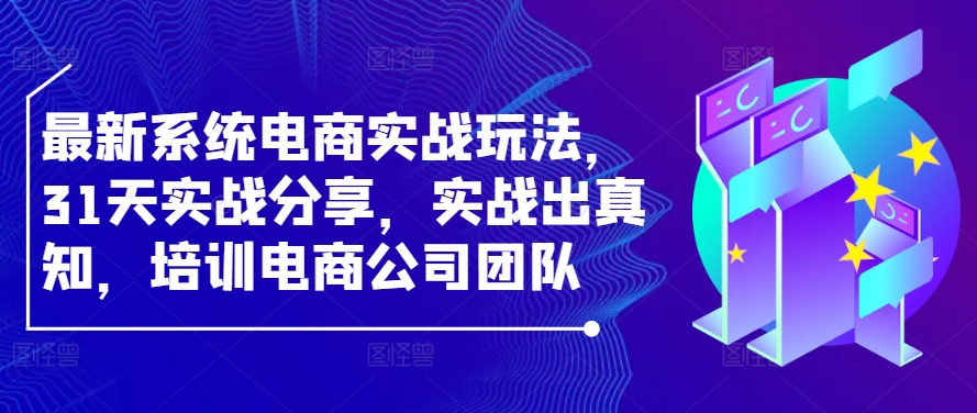 最新系统电商实战玩法，31天实战分享，实战出真知，培训电商公司团队-资源V站