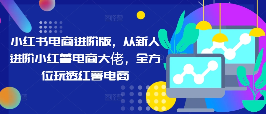 小红书电商进阶版，从新人进阶小红薯电商大佬，全方位玩透红薯电商-资源V站