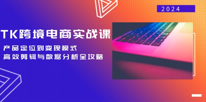 TK跨境电商实战课：产品定位到变现模式，高效剪辑与数据分析全攻略-资源V站