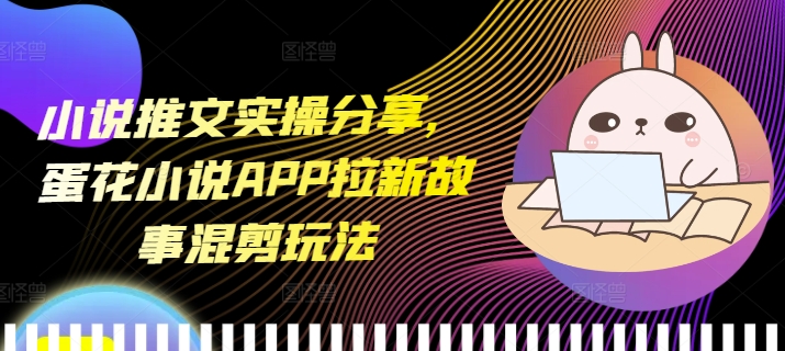 小说推文实操分享，蛋花小说APP拉新故事混剪玩法-资源V站