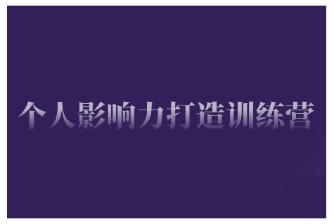 个人影响力打造训练营，掌握公域引流、私域运营、产品定位等核心技能，实现从0到1的个人IP蜕变-资源V站