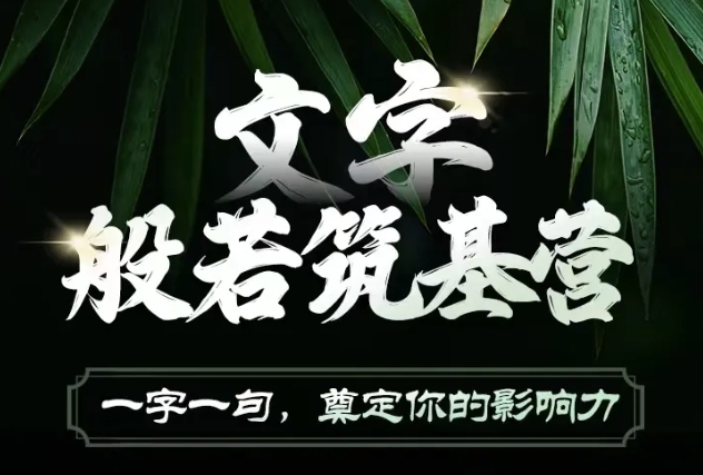 文字般若筑基营，用文字打造自己的影响力，写好文案 写出影响力 写出吸金力-资源V站