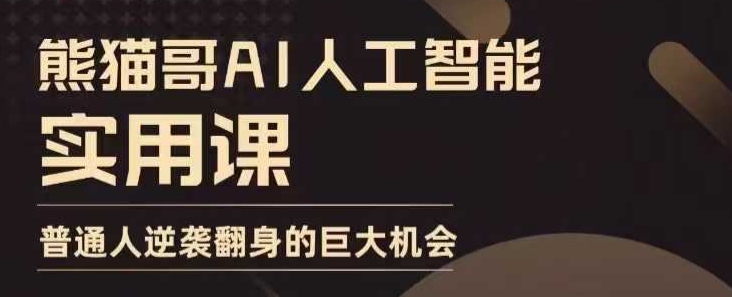 AI人工智能实用课，实在实用实战，普通人逆袭翻身的巨大机会-资源V站