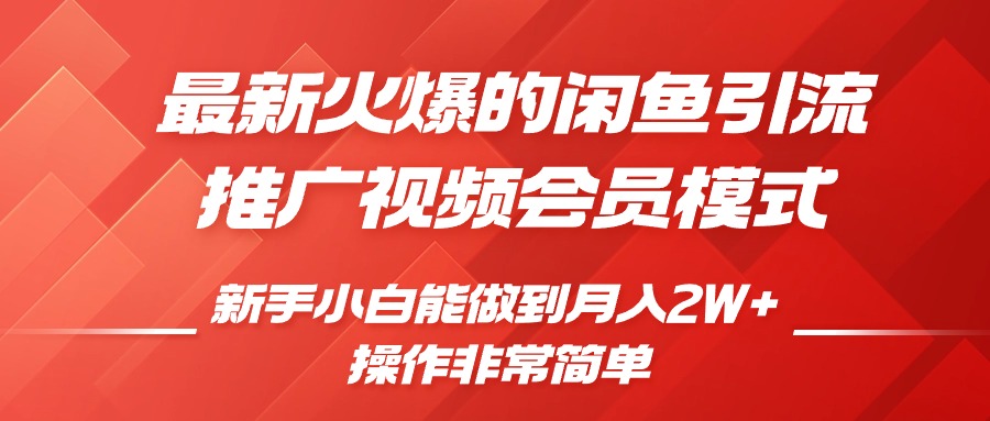 闲鱼引流推广影视会员，0成本就可以操作，新手小白月入过W+【揭秘】-资源V站