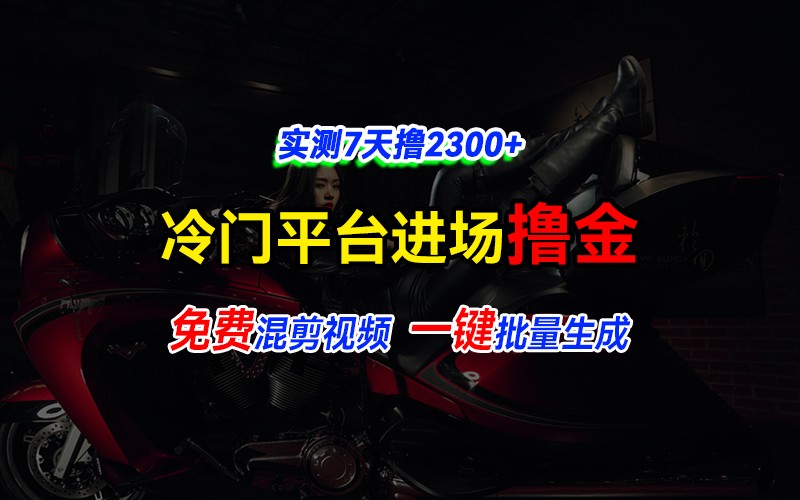 全新冷门平台vivo视频，快速免费进场搞米，通过混剪视频一键批量生成，实测7天撸2300+-资源V站