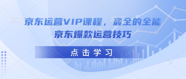 京东运营VIP课程，最全的全能京东爆款运营技巧-资源V站
