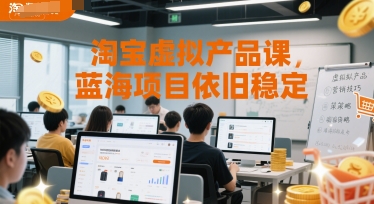 淘宝虚拟产品课，蓝海项目依旧稳定-资源V站