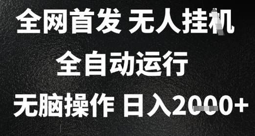 2025首发无人挂G项目，日入2k+，全自动运行，无脑操作，长期稳定 小白可玩【揭秘】-资源V站