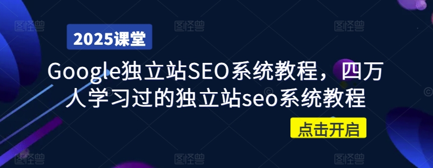 Google独立站SEO系统教程，四万人学习过的独立站seo系统教程-资源V站