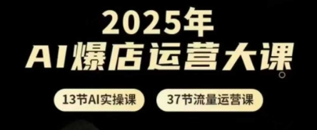 2025年AI爆店运营大课，13节AI实操课+37节流量运营课-资源V站