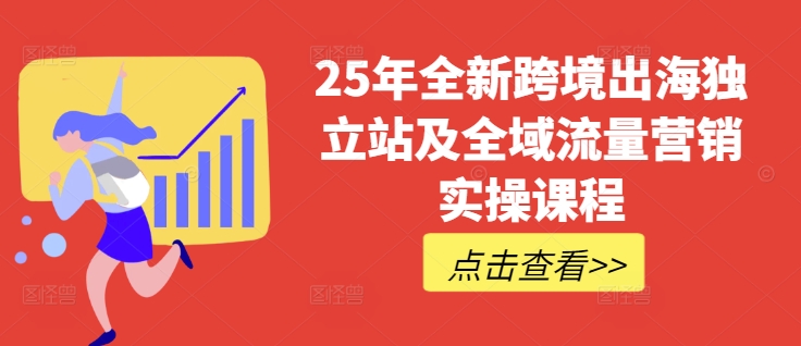 25年全新跨境出海独立站及全域流量营销实操课程，跨境电商独立站TIKTOK全域营销普货特货玩法大全-资源V站