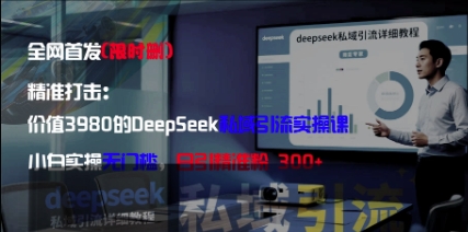 精准打击：价值3980的DeepSeek私域引流实操课，小白实操无门槛，日引精准粉300+-资源V站