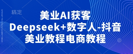 美业AI获客Deepseek+数字人-抖音美业教程电商教程-资源V站