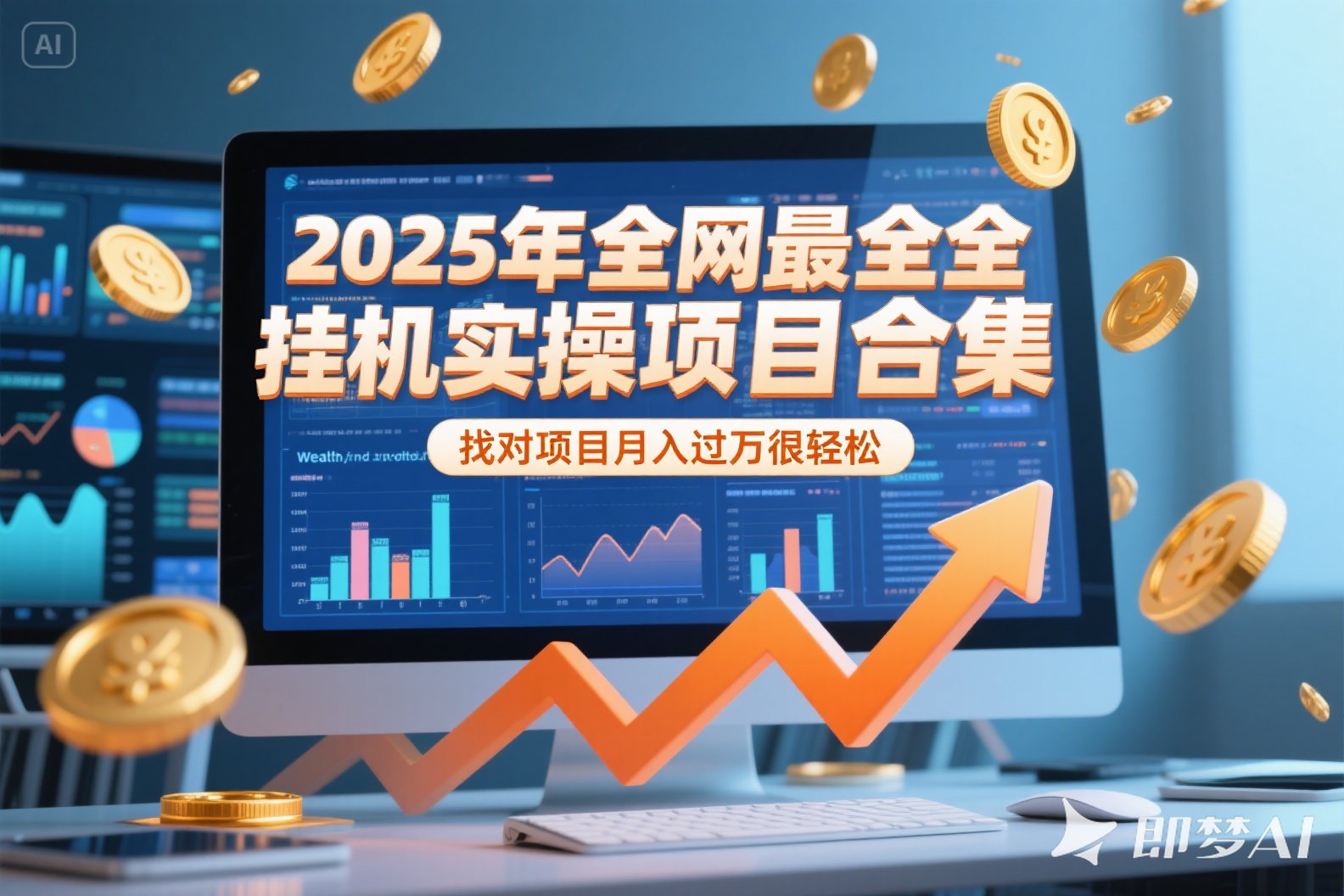 2025年挂机实操项目实操演练，挂机类型，AI直播类型，轻资产创业类型…-资源V站
