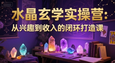 水晶玄学实操营：从兴趣到收入的闭环打造课-资源V站