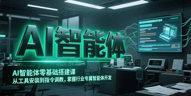 AI智能体零基础搭建课，从工具安装到指令调教，掌握行业专属智能体开发…-资源V站