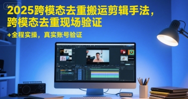 2025跨模态去重搬运剪辑手法，跨模态去重现场验证 +全程实操，真实账号验证-资源V站