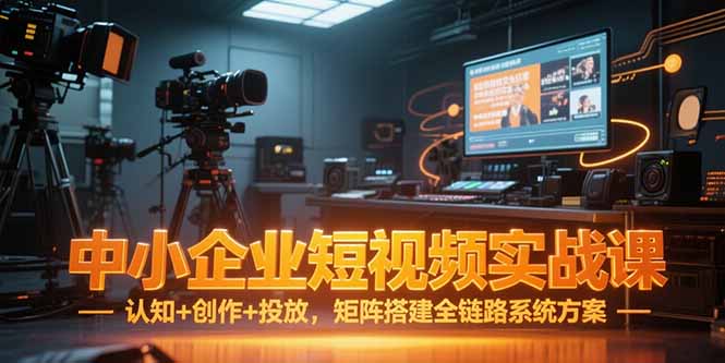 中小企业短视频实战课，认知+创作+投放，矩阵搭建全链路系统方案-资源V站