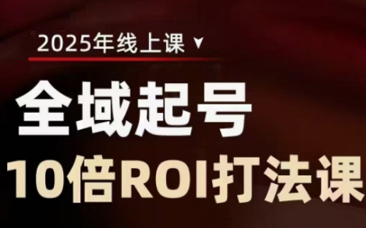 2025全域起号10倍ROI打法课，助你提升直播间的投资回报率-资源V站