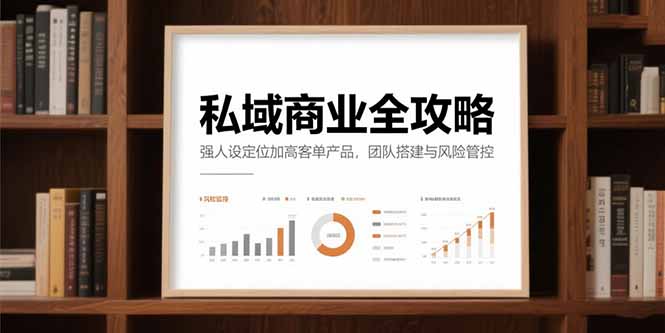私域商业全攻略，强人设定位加高客单产品，团队搭建与风险管控-资源V站