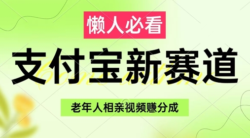 支付宝新赛道，利用老年人相亲视频，挣分成收益，轻松月入过W，操作简单-资源V站