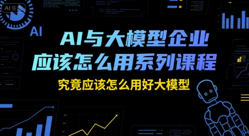 AI与大模型企业应该怎么用系列课程，究竟应该怎么用好大模型-资源V站
