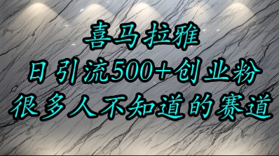 喜马拉雅，小而精的流量赛道，日进500+精准创业粉-资源V站