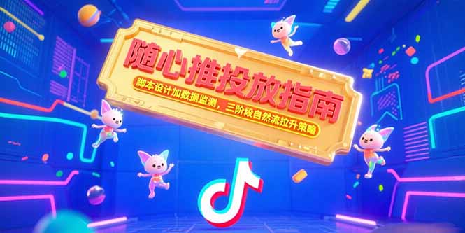 随心推投放指南，脚本设计加数据监测，三阶段自然流拉升策略-资源V站
