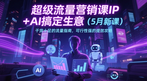 超级流量营销课IP+AI搞定生意(5月新课)干货十足的流量指南，可行性强的提效攻略-资源V站