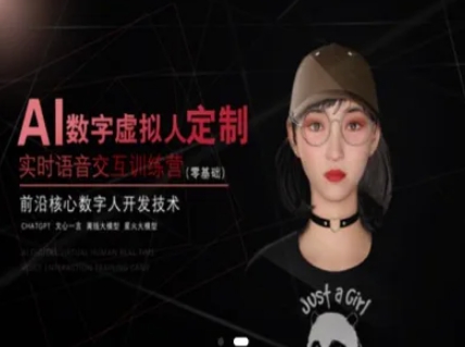 AI数字虚拟人定制，实时语音交互训练营(零基础)，前沿核心数字人开发技术-资源V站